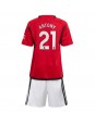 Otroški Nogometna dresi replika Manchester United Antony #21 Domači 2023-24 Kratek rokav (+ hlače)
